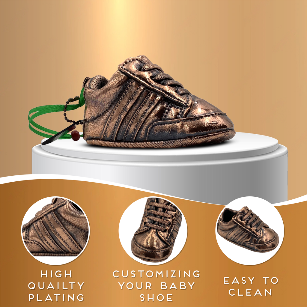 Bronze metal palted baby shoe Christmas ornament 2024